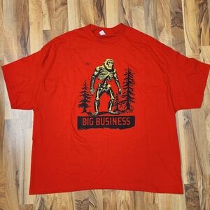 Big Business Band T-Shirt 4XL Cotton Red